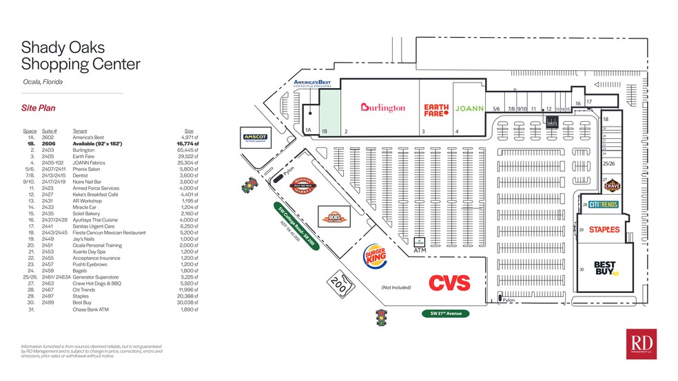 2401 SW 27th Ave, Ocala, FL for lease - Site Plan - Image 1 of 10