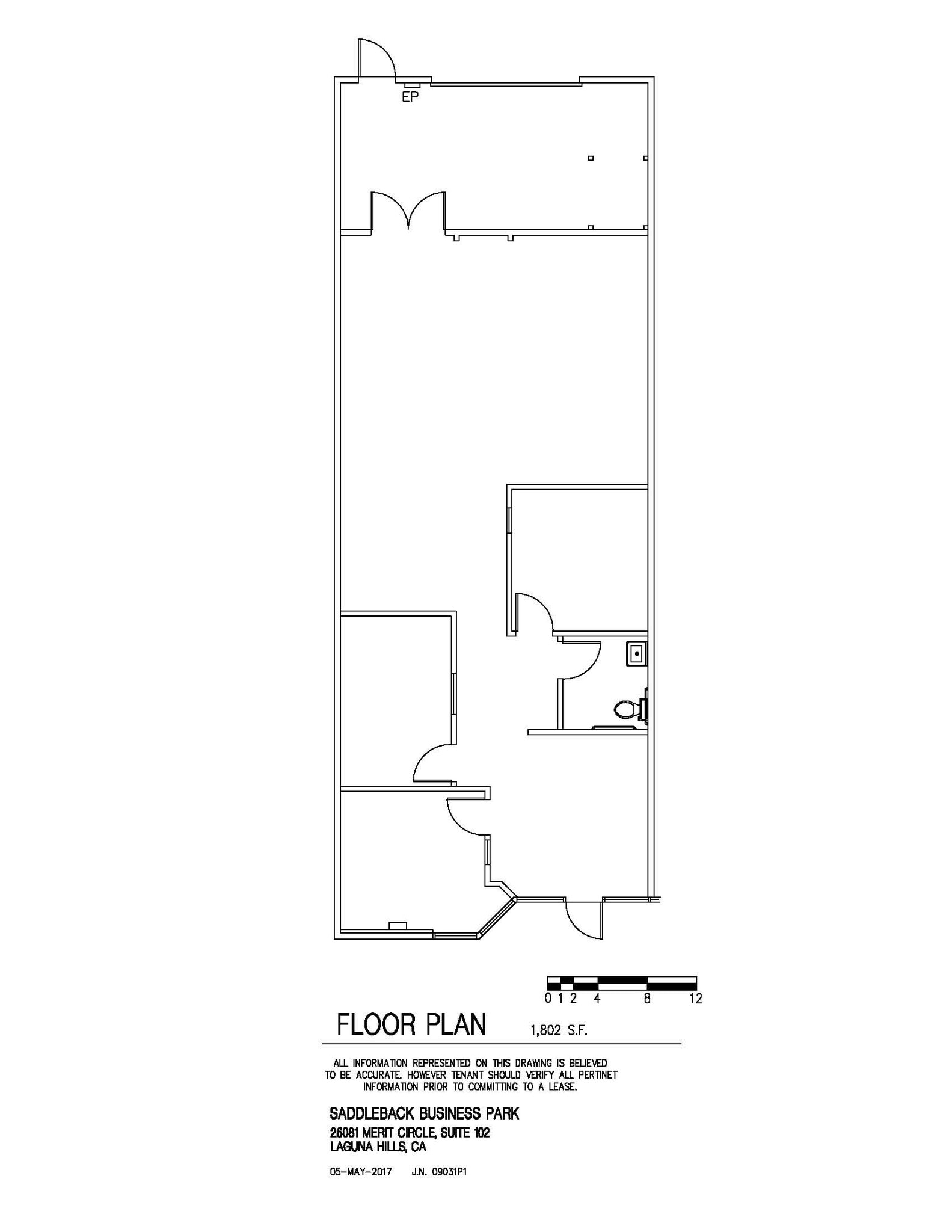 26941 Cabot Rd, Laguna Hills, CA for lease Floor Plan- Image 1 of 3