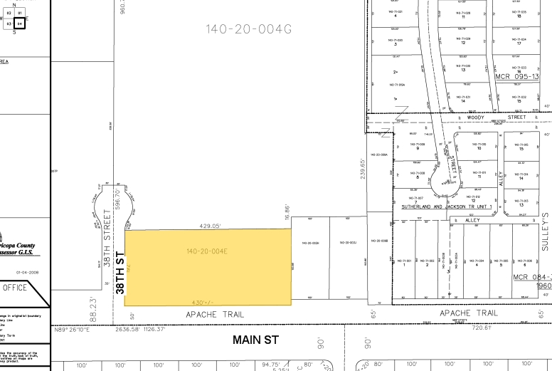 3820 E Main St, Mesa, AZ for sale - Plat Map - Image 1 of 1