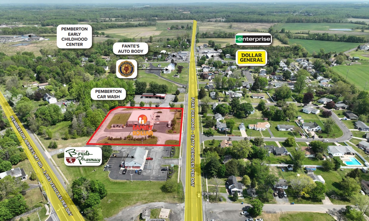 25 Fort Dix Rd, Pemberton, NJ 08068 Family Dollar