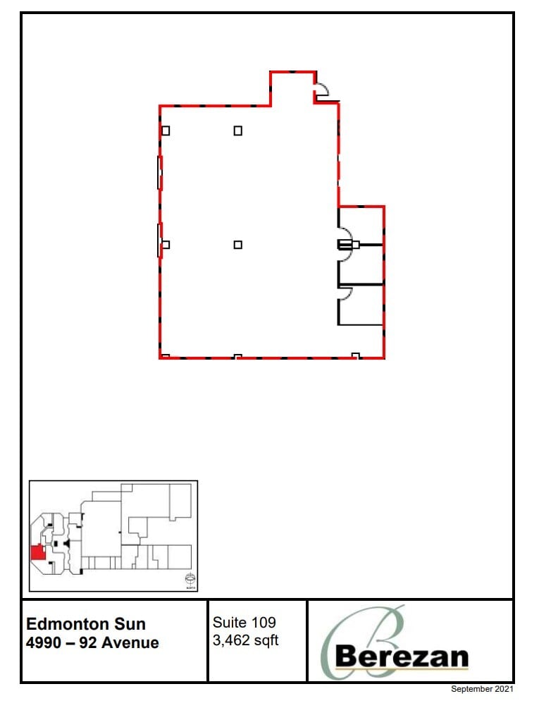 4960-4990 92 Ave NW, Edmonton, AB for lease Floor Plan- Image 1 of 1