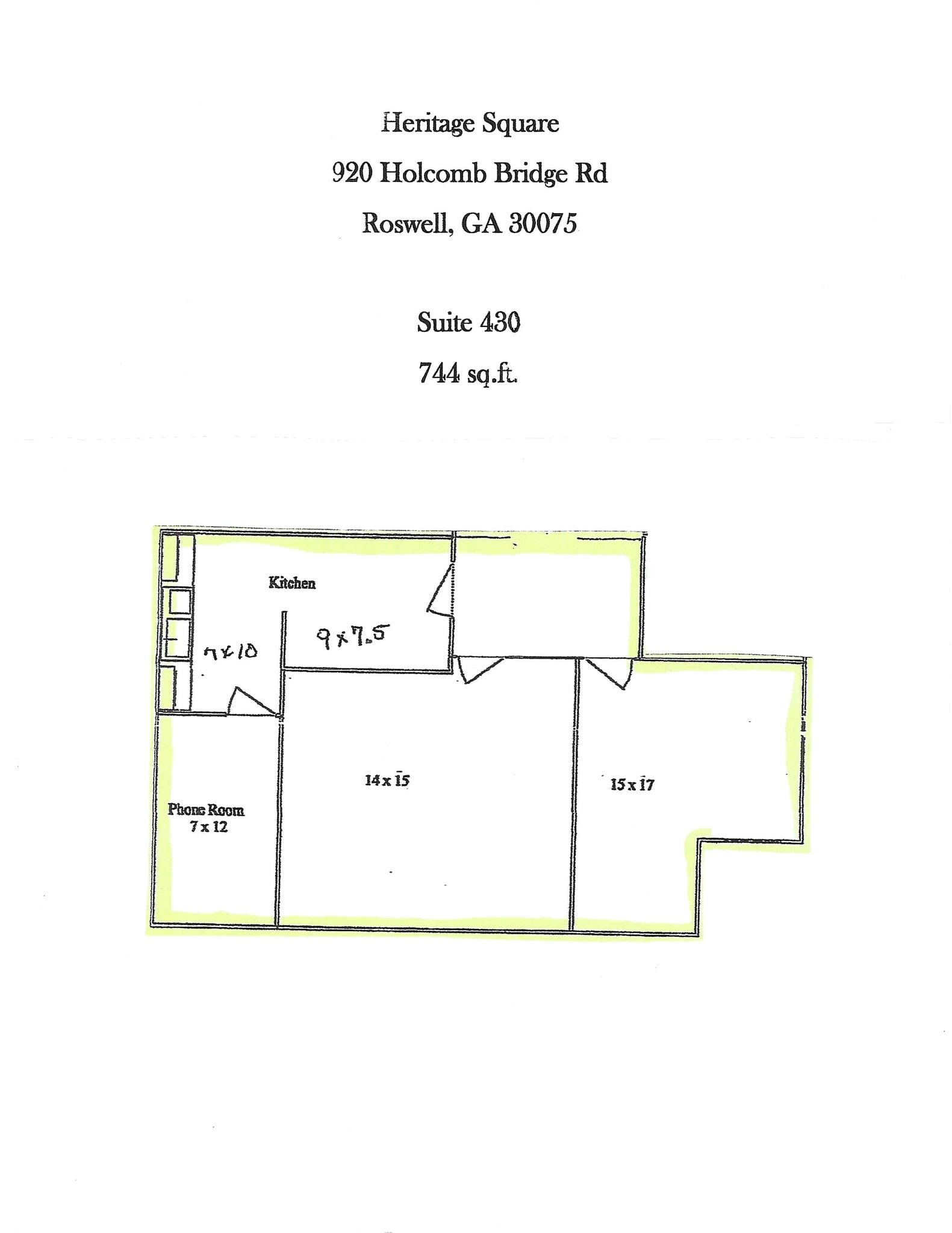 920 Holcomb Bridge Rd, Roswell, GA for lease Floor Plan- Image 1 of 1