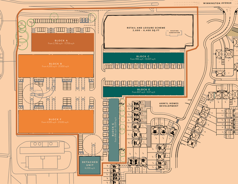 Winnington Av, Northwich for lease - Site Plan - Image 2 of 2