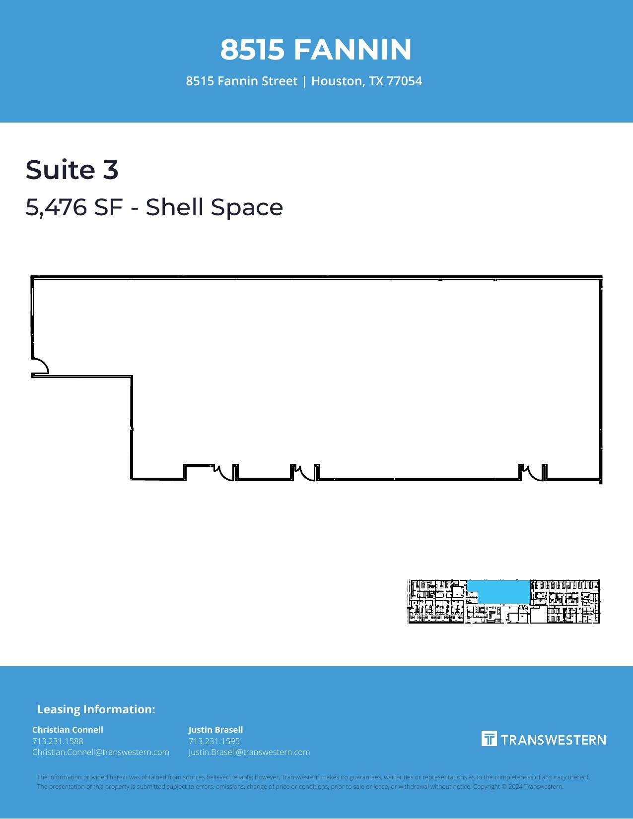 8515 Fannin St, Houston, TX for lease Floor Plan- Image 1 of 1