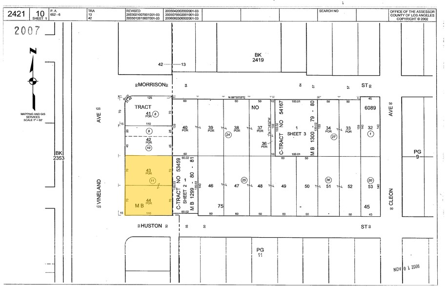 4926 Vineland Ave, North Hollywood, CA for lease - Plat Map - Image 2 of 6