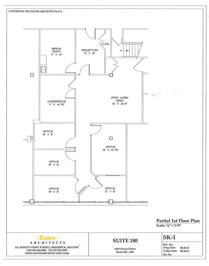 1395 Piccard Dr, Rockville, MD for lease Floor Plan- Image 1 of 1