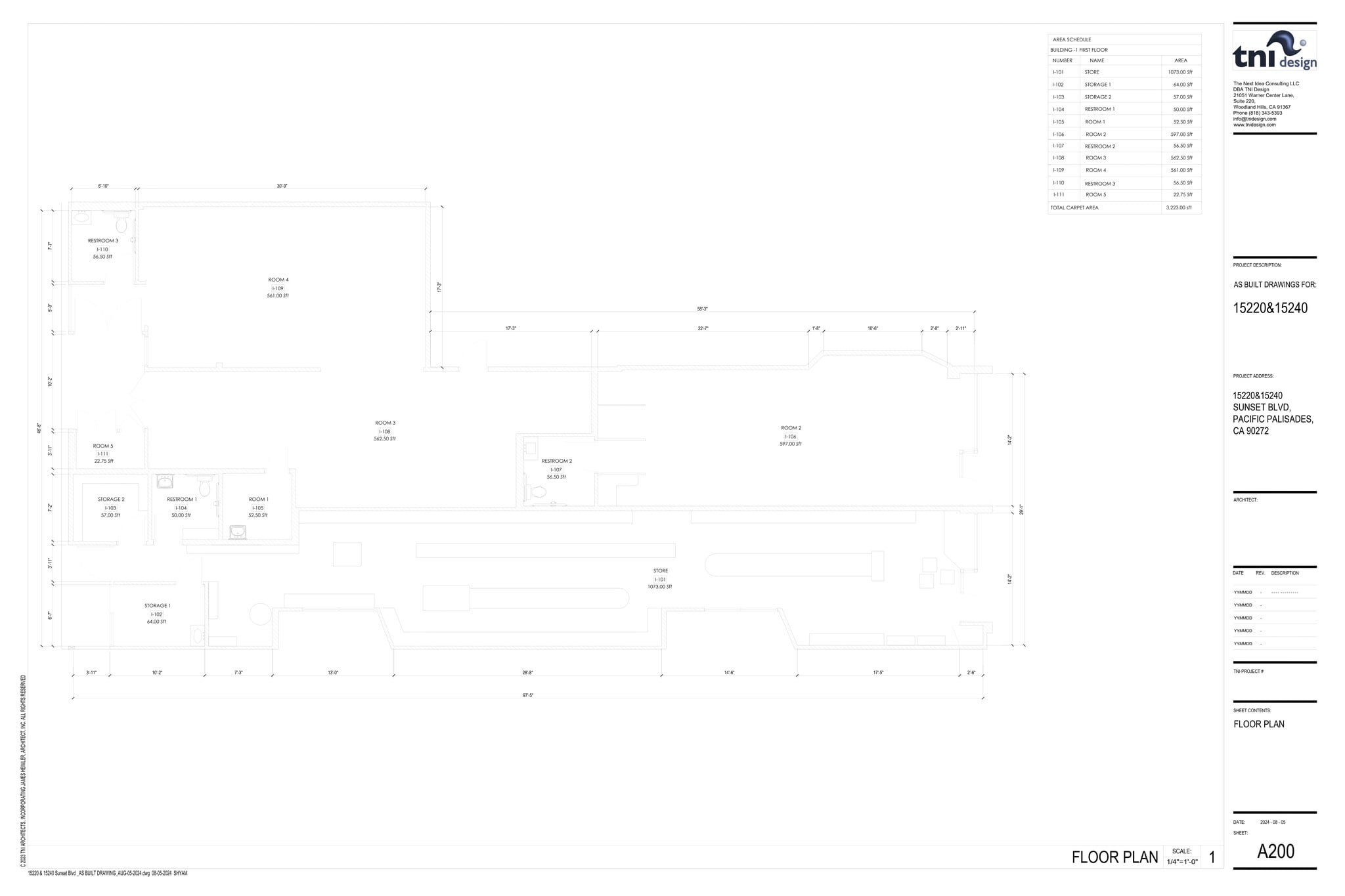 15231-15235 La Cruz Dr, Pacific Palisades, CA for lease Site Plan- Image 1 of 7