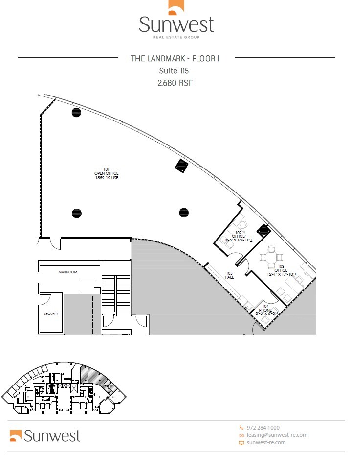 14800 Landmark Blvd, Dallas, TX for lease Floor Plan- Image 1 of 1