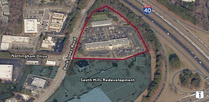 1101 Buck Jones Rd, Raleigh, NC - AERIAL  map view