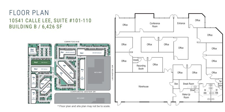 10541 Calle Lee, Los Alamitos, CA for lease Floor Plan- Image 1 of 2