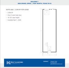 2501-2519 Gravel Dr, Fort Worth, TX for lease Floor Plan- Image 1 of 1