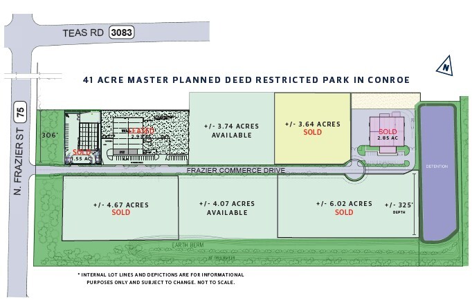 N Frazier St & Frazier Commerce Drive, Conroe, TX for lease - Site Plan - Image 2 of 2