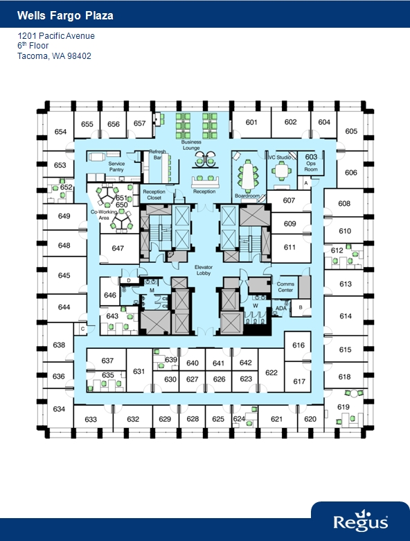 1201 Pacific Ave, Tacoma, WA for lease Floor Plan- Image 1 of 1