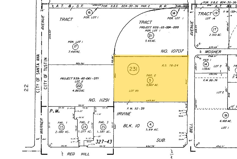 1382 Bell Ave, Tustin, CA for sale Plat Map- Image 1 of 1