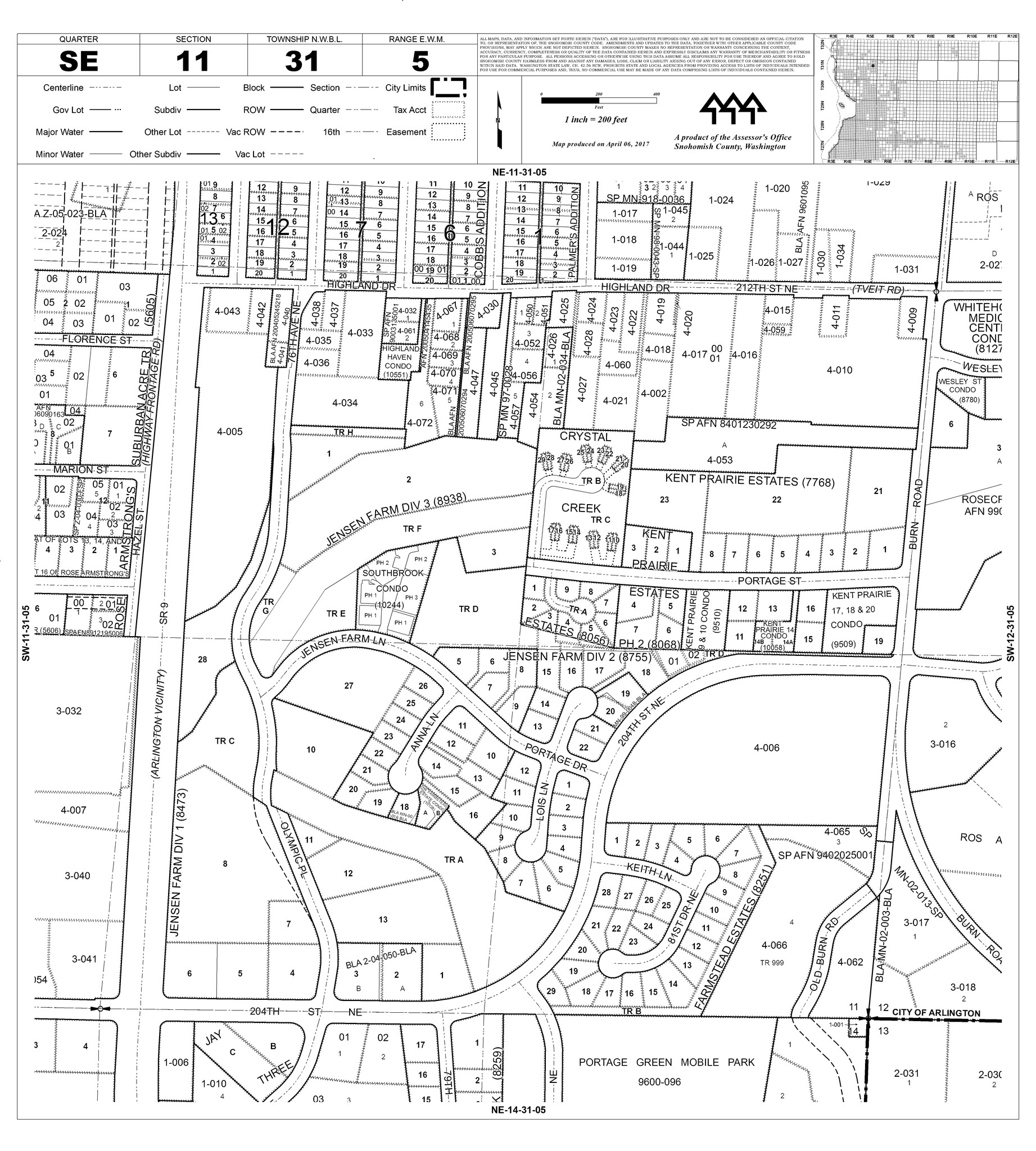 Olympic Pl, Arlington, WA for sale Plat Map- Image 1 of 1