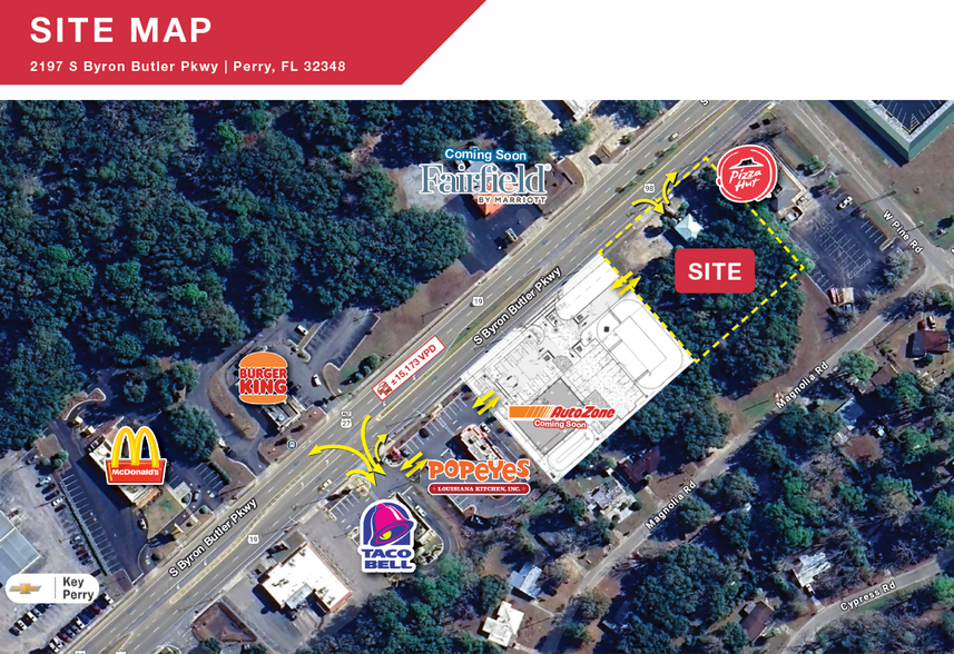 2197 S Byron Butler Pky, Perry, FL for lease - Aerial - Image 2 of 2