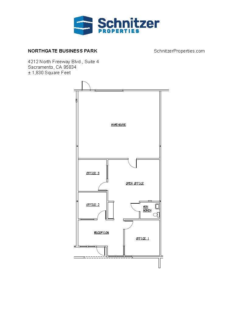 4135 Northgate Blvd, Sacramento, CA for lease Floor Plan- Image 1 of 1