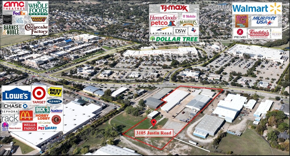 3105 Justin Rd, Flower Mound, TX for lease - Aerial - Image 2 of 13