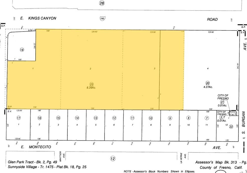 6039 E Kings Canyon Rd, Fresno, CA for lease - Plat Map - Image 2 of 2