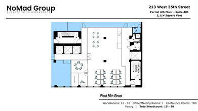 213 W 35th St, New York, NY for lease Floor Plan- Image 1 of 6