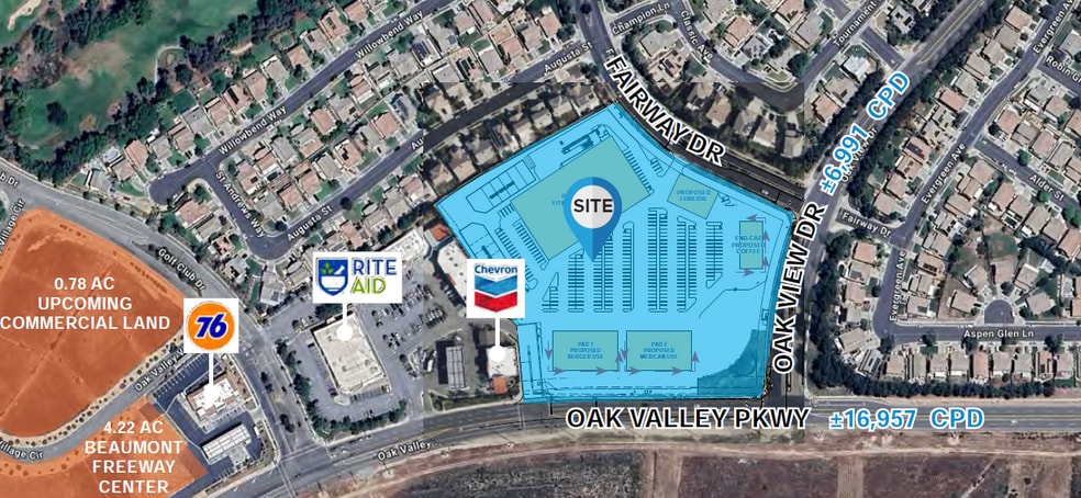 NWC Oak Valley Pkwy & Oak View Dr, Beaumont, CA for lease - Building Photo - Image 1 of 4