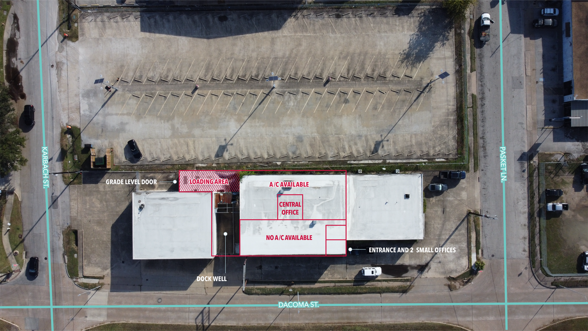 4739 Dacoma st, Houston, TX for lease Aerial- Image 1 of 10