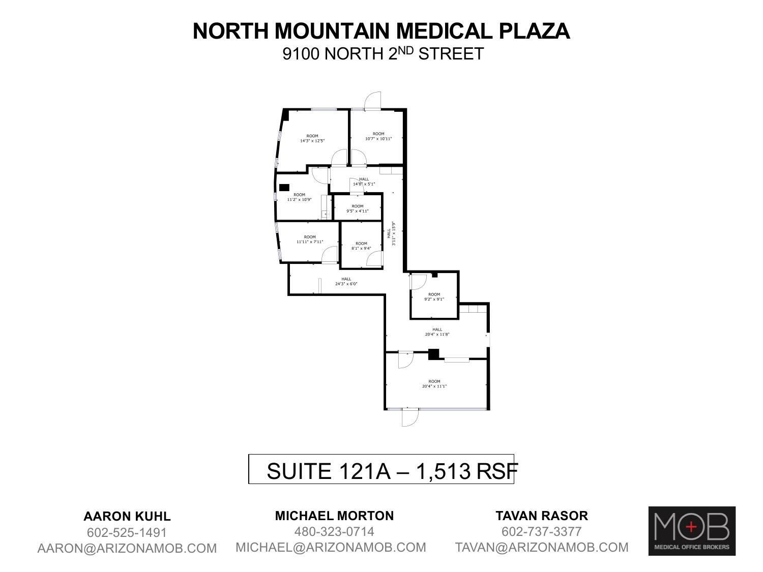 9100 N 2nd St, Phoenix, AZ for lease Floor Plan- Image 1 of 1