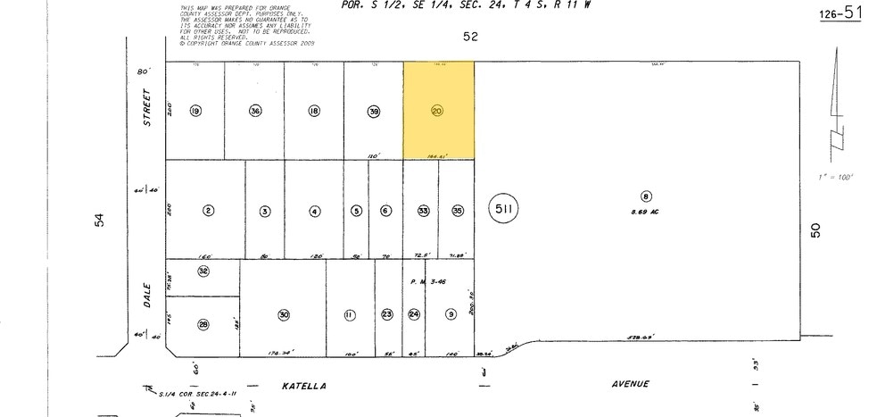 8625 Central Ave, Stanton, CA for lease - Plat Map - Image 2 of 2