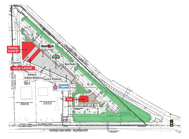 3304 Limekiln Pike, Chalfont, PA for lease - Site Plan - Image 2 of 2