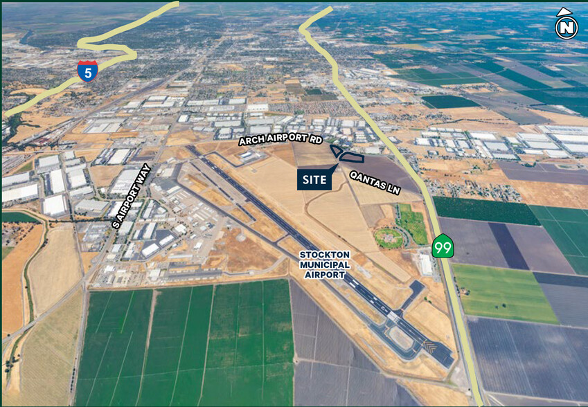 Arch Airport, Stockton, CA for lease - Aerial - Image 1 of 5