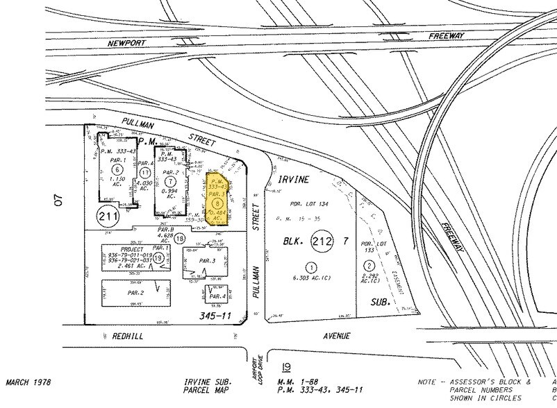 3185-3189 Pullman St, Costa Mesa, CA for lease - Plat Map - Image 3 of 4