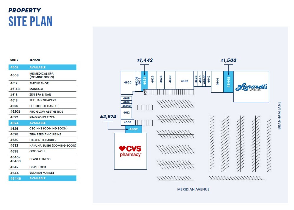 4550-4650 Meridian Ave, San Jose, CA for lease Site Plan- Image 1 of 1