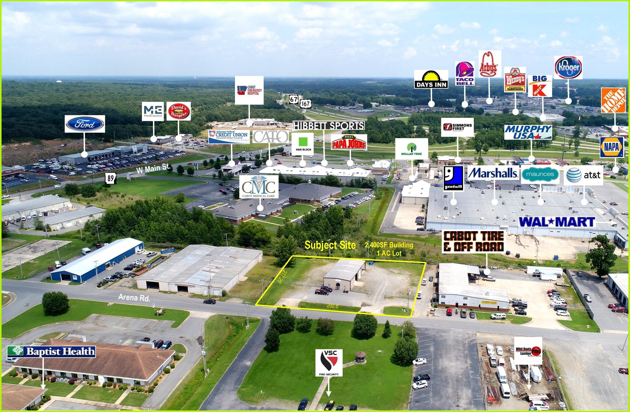 181 Arena Rd, Cabot, AR for sale Aerial- Image 1 of 1