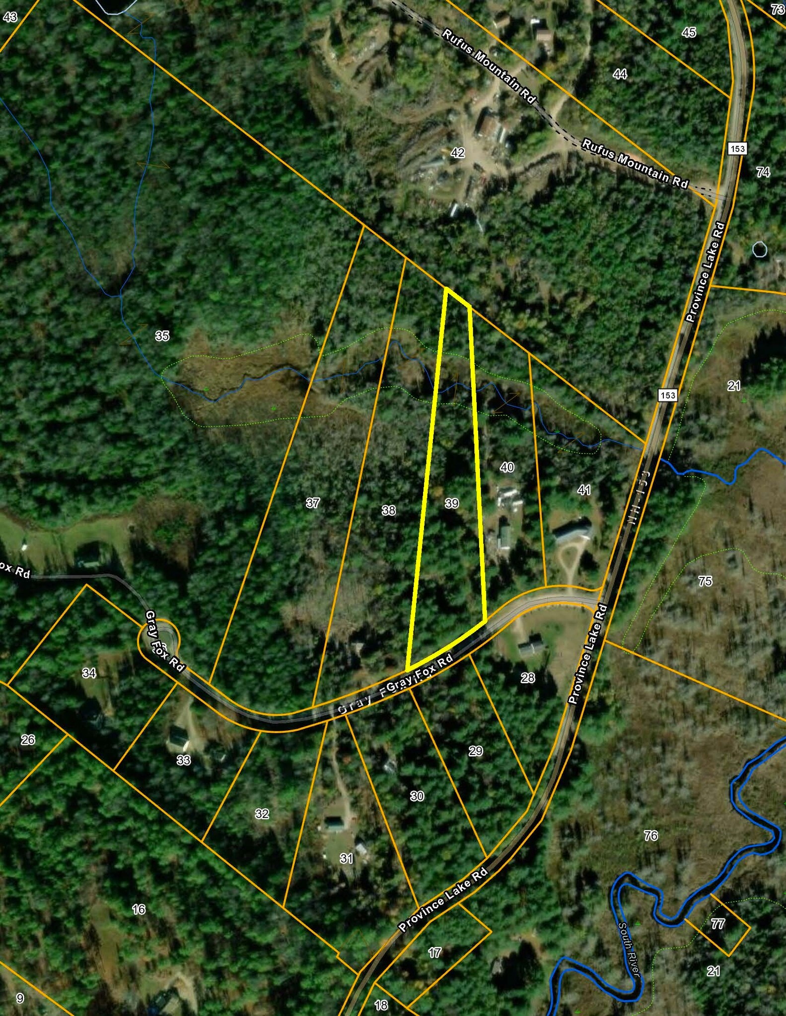 Gray Fox Road, Effingham, NH for sale Aerial- Image 1 of 9