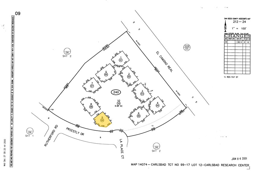 5958 Priestly Dr, Carlsbad, CA for lease - Plat Map - Image 2 of 6