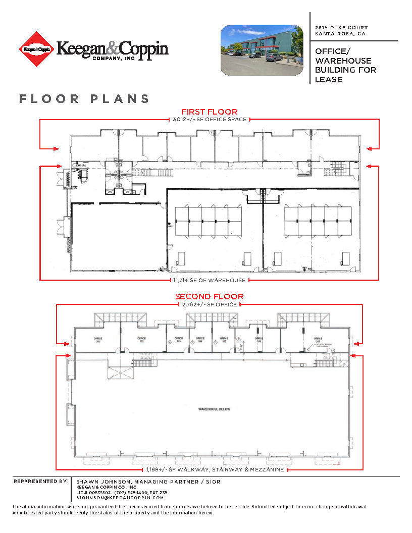 2815 Duke Ct, Santa Rosa, CA for lease Floor Plan- Image 1 of 2