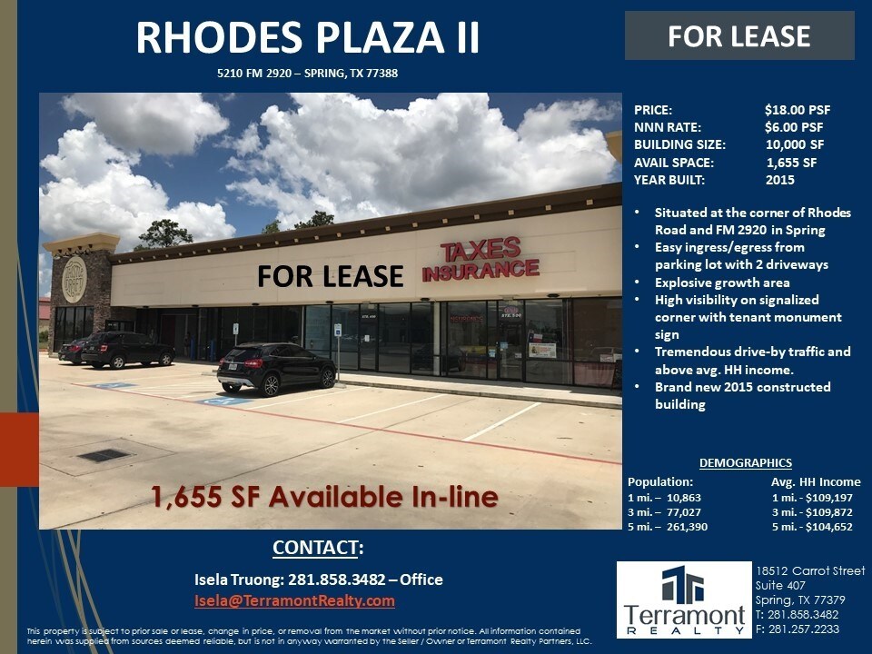 5210 FM 2920 Rd, Spring, TX for sale Building Photo- Image 1 of 1