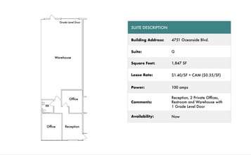 1818 Peacock Blvd, Oceanside, CA for lease Floor Plan- Image 1 of 1