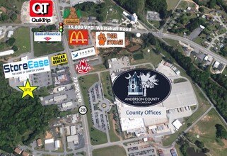 1475 Pearman Dairy Rd N, Anderson, SC - aerial  map view