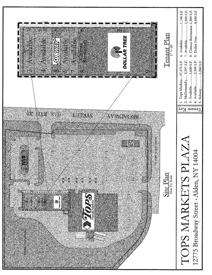 1275912775 Broadway St, Alden, NY 14004 Tops PlazaAlden
