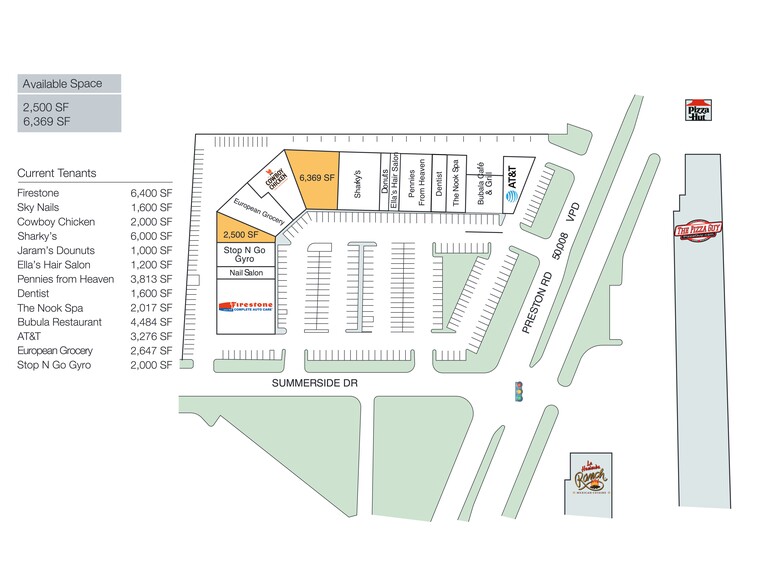 17419-17489 Preston Rd, Dallas, TX for lease - Site Plan - Image 1 of 11