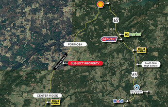 6880 Highway 9, Center Ridge, AR - aerial  map view