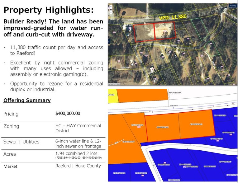 1404 US-401 Business, Raeford, NC for sale - Plat Map - Image 2 of 5