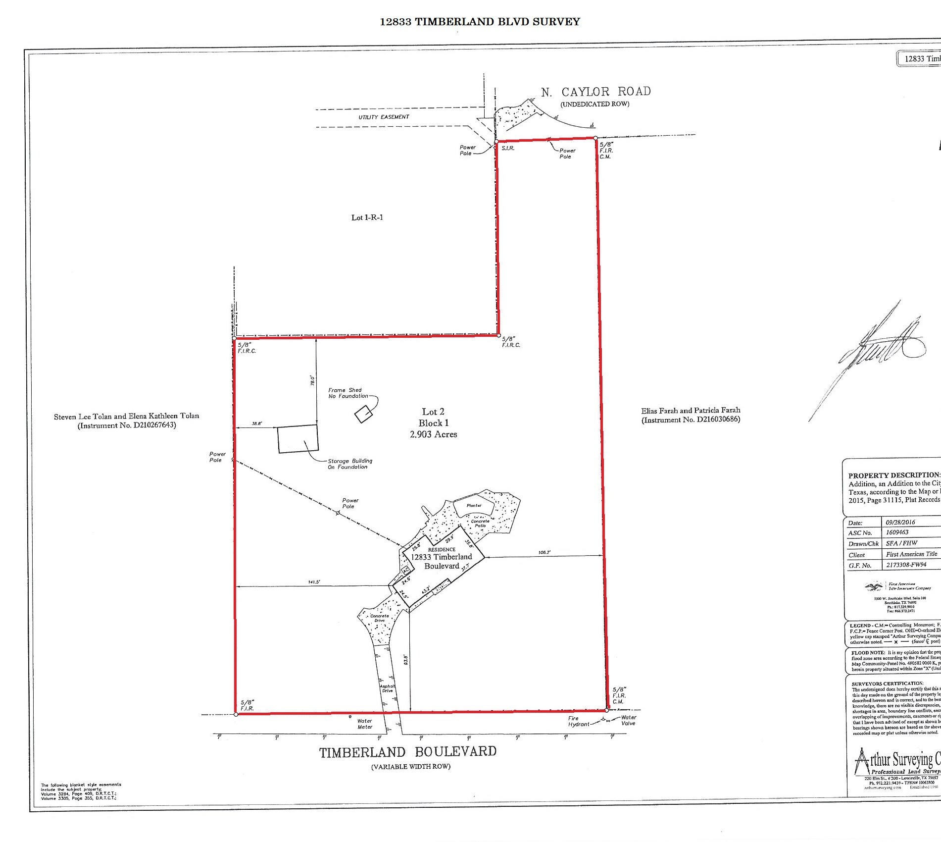 12833 Timberland Blvd, Fort Worth, TX for sale Plat Map- Image 1 of 1