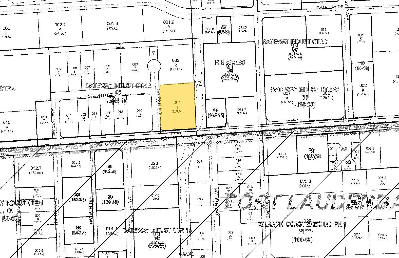 3081 W McNab Rd, Pompano Beach, FL for sale Plat Map- Image 1 of 1