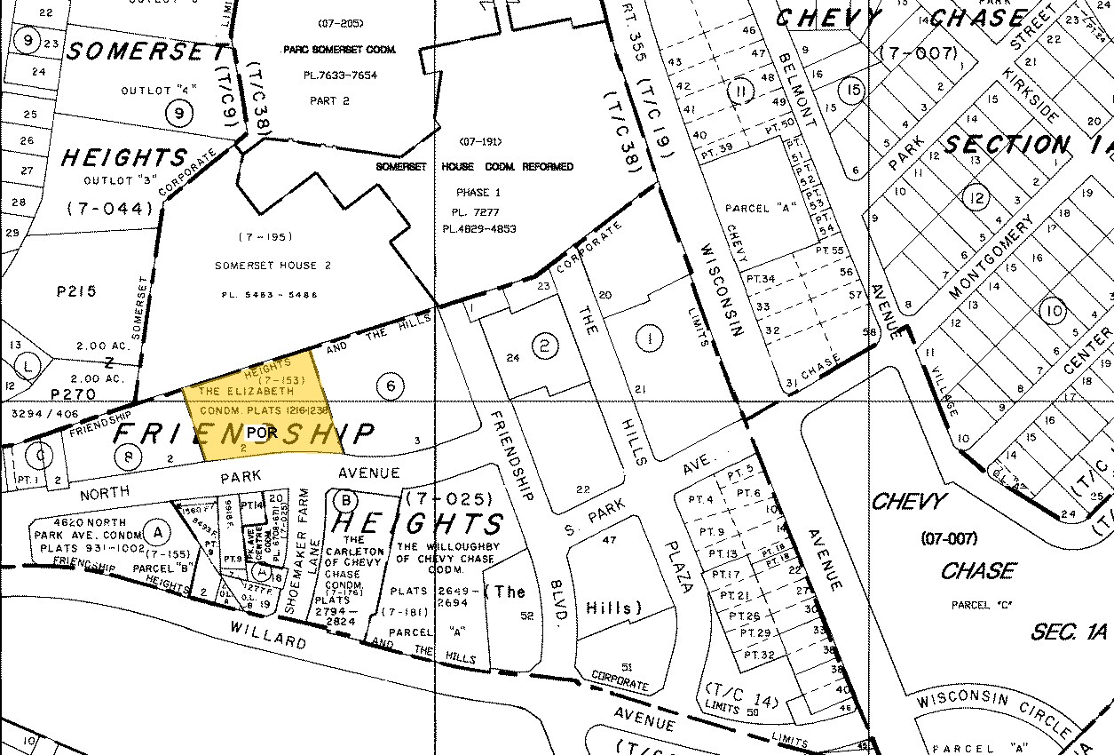 4601 N Park Ave, Chevy Chase, MD for sale Plat Map- Image 1 of 1
