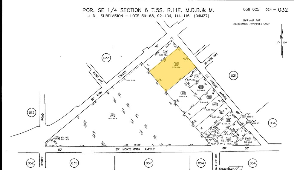 3401 SW Fresno Ave, Denair, CA for sale - Plat Map - Image 2 of 4