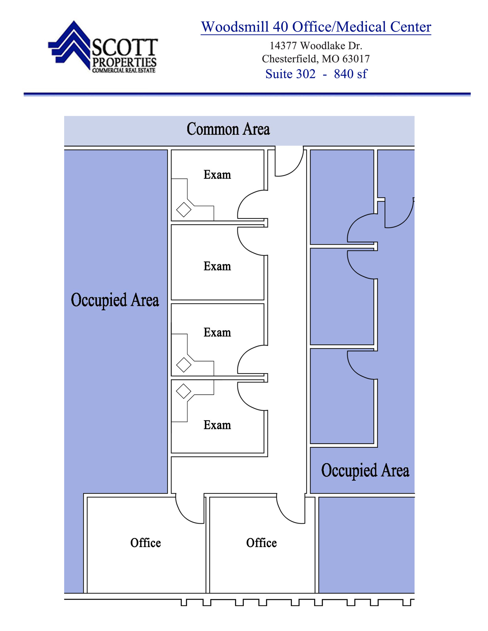 14377 Woodlake Dr, Chesterfield, MO for lease Floor Plan- Image 1 of 2