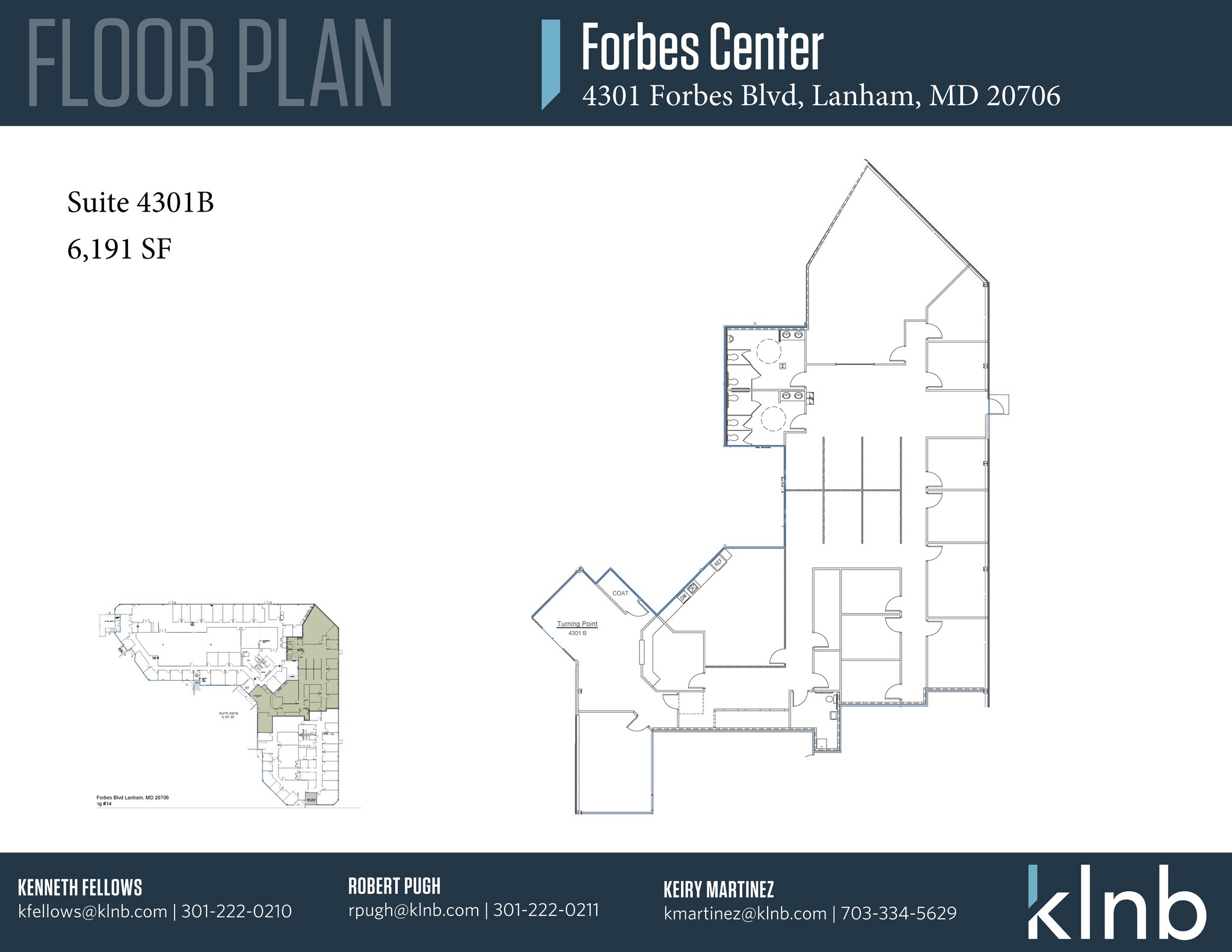 4301-4303 Forbes Blvd, Lanham, MD for lease Floor Plan- Image 1 of 5