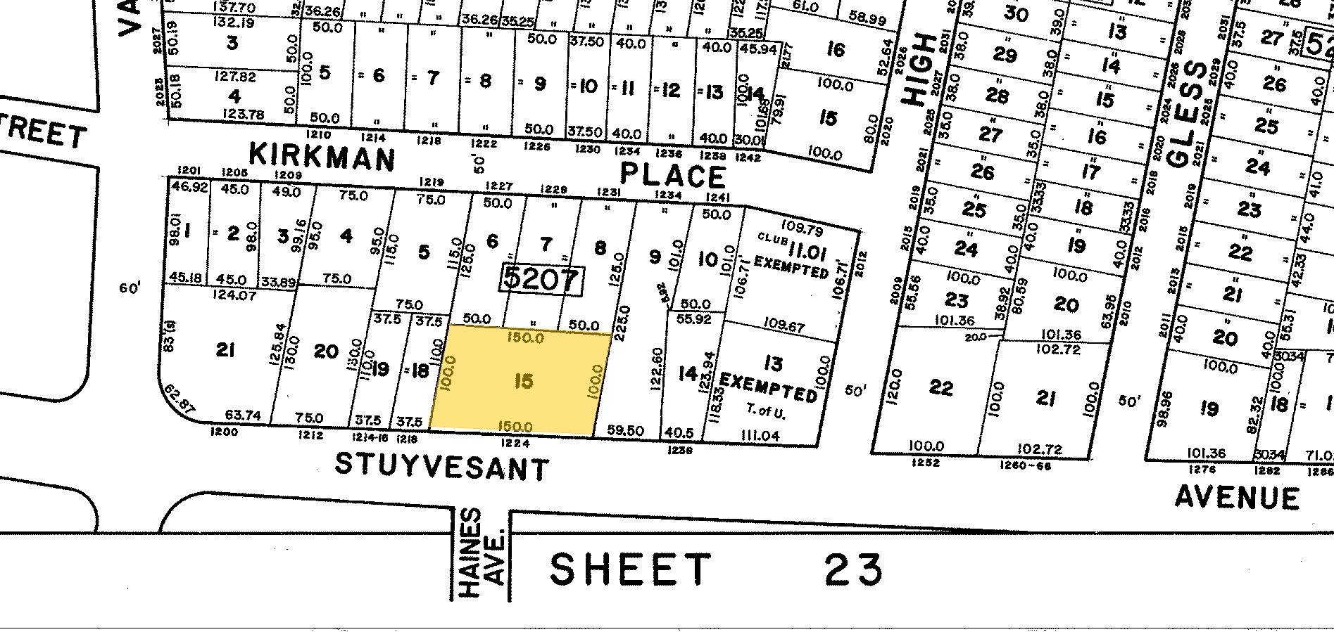 1210-1212 Stuyvesant Ave, Union, NJ for sale Plat Map- Image 1 of 1